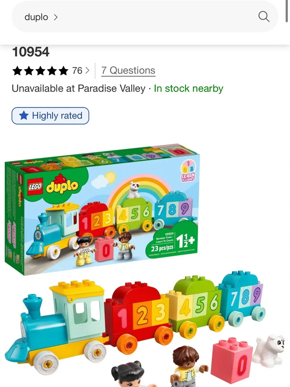 Lego Duplo 10954 Counting Number Train
